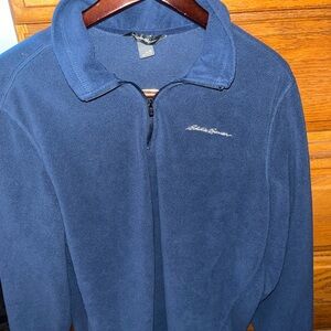 Eddie Bauer Men's Navy Zip-Up Sweater